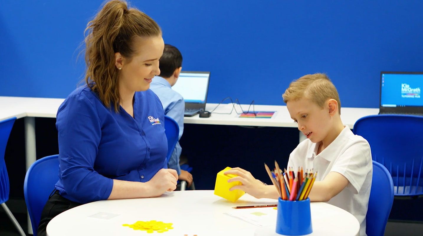 Tutor guiding student